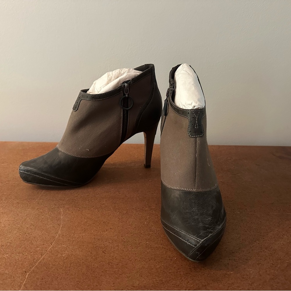 Diesel Leather & Fabric Ankle Booties Size 10 – Chic Heels